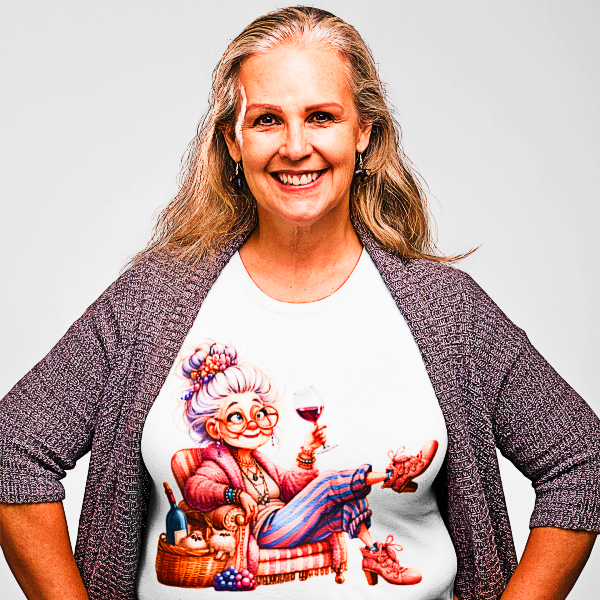 100163 Funny Wine Drinking Grandma 01