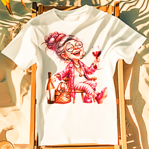 100168 Funny Wine Drinking Grandma 06