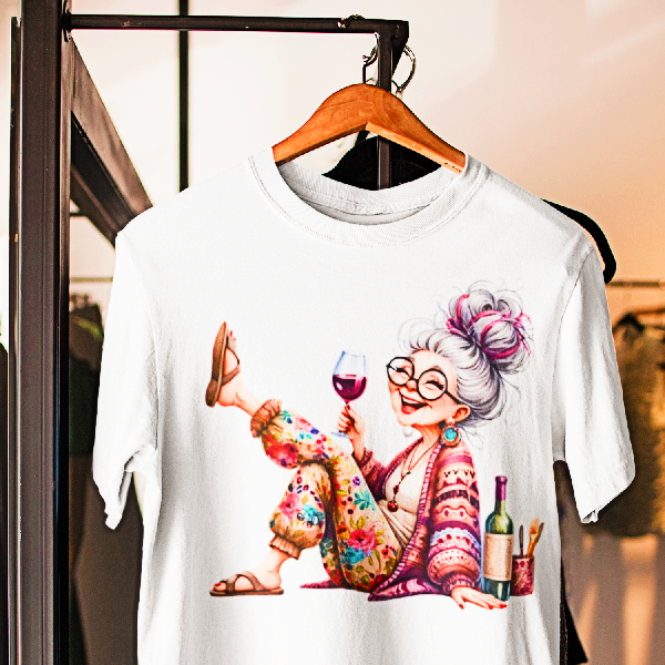 100172 Funny Wine Drinking Grandma 10