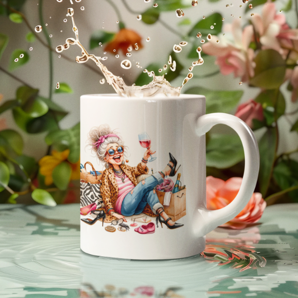 100238 Funny Wine Drinking Grandma 04