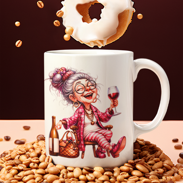 100240 Funny Wine Drinking Grandma 06