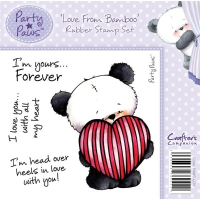 Crafter's Companion Party Paws Range Stamp Set - Love From Bamboo