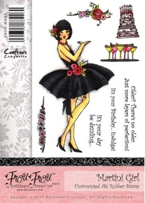 Crafter's Companion Frou Frou Range Stamp Set - Martini Girl