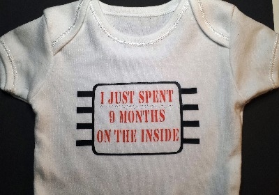 Humourous Baby Vest - '9 Months'