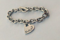 Heart charm bracelet (silver)