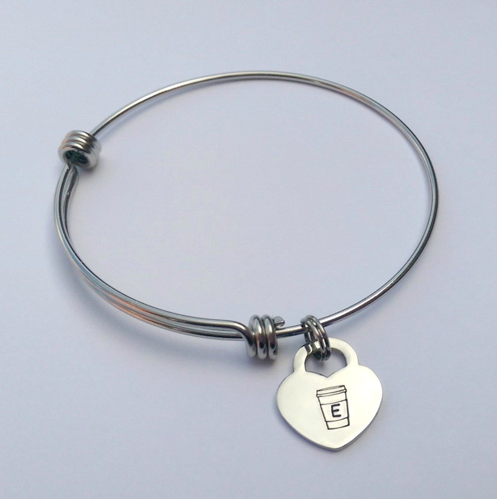 Personalised to-go coffee cup bracelet
