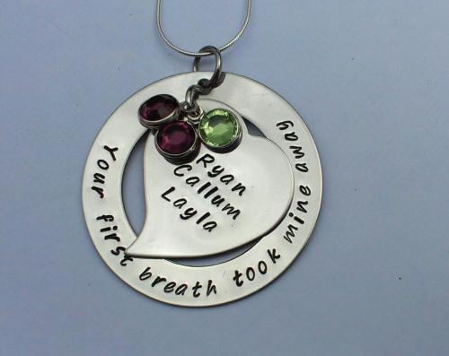Your first breath took mine away necklace (large)