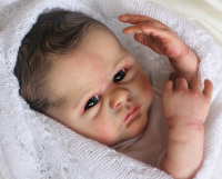 Open eyed - Lainey Kit by Marissa May - *COMPLETE REBORN STARTER SET!!* Makes 18" BABY With faux doe suede, disc jointed body.