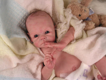 Open eyed - Joey Kit by Tasha Edenholm - *COMPLETE REBORN STARTER SET!!* 19" BABY With faux doe suede, disc jointed body.
