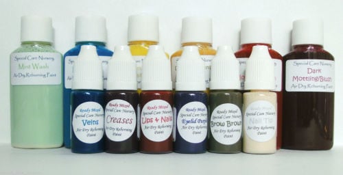 Special Care Nursery Air dry paints - 1 beginner set of 12 bottles ***WITH