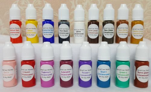 Special Care Nursery Air dry paints - 1 set of 17 colours - concentrated p