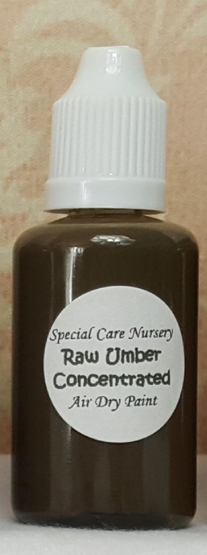 Special Care Nursery Air dry paints - *The concentrated paints* - 30ml Raw Umber. For Use With The Special Care Nursery Air Dry Reborning Paints.
