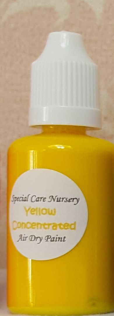 Special Care Nursery Air dry paints - *The concentrated paints* - 30ml Yellow. For Use With The Special Care Nursery Air Dry Reborning Paints.