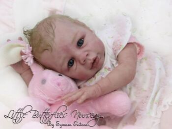 Open eyed - Kyra - 21" kit - *COMPLETE REBORN STARTER SET!!* Makes 21" BABY With faux doe suede, disc jointed body.