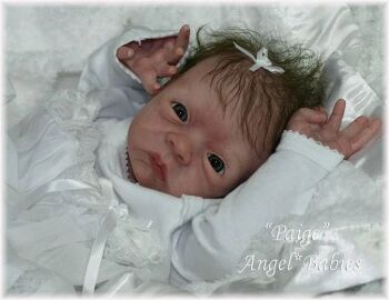 Open eyed - Paige kit - *COMPLETE REBORN STARTER SET!!* Makes 19" BABY With faux doe suede, disc jointed body.