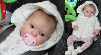 Open eyed - Kimber kit - *COMPLETE REBORN STARTER SET!!* Makes 19" BABY With faux doe suede, disc jointed body.