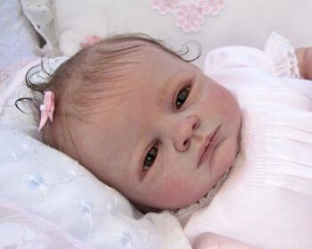 Open eyed - Moby kit - *COMPLETE REBORN STARTER SET!!* Makes 20" BABY With faux doe suede, disc jointed body.