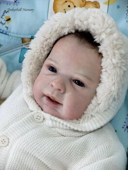 Open eyed - Ginger kit - *COMPLETE REBORN STARTER SET!!* Makes 20" BABY With faux doe suede, disc jointed body.