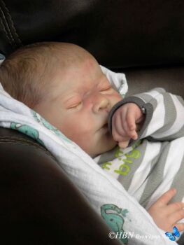 Sleeping - Gena kit - *COMPLETE REBORN STARTER SET!!* Makes 20" BABY With faux doe suede, disc jointed body.