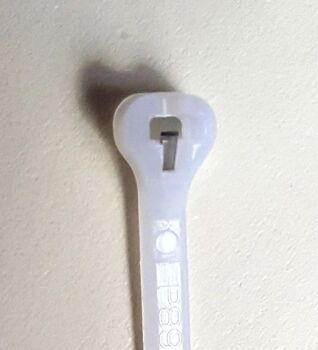 Pack of 40 cable ties - Metal toothed, slim cable tie  36cm long. (23p each)