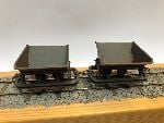 2 x 1:35 Scale Skip Wagons, 16.5mm Gauge