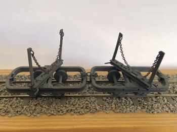 2 x Unbraked Timber Wagons, Brass Castings kit