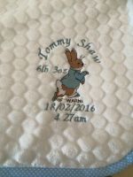 Personalised Peter Rabbit Blanket