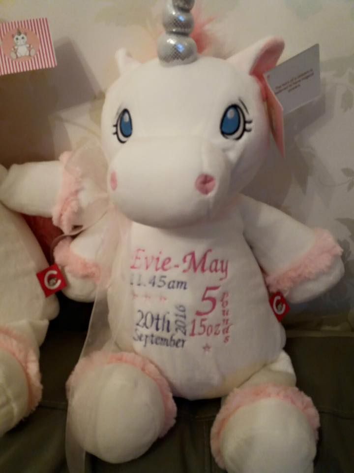Personalised Unicorn Cubbie Soft Toy