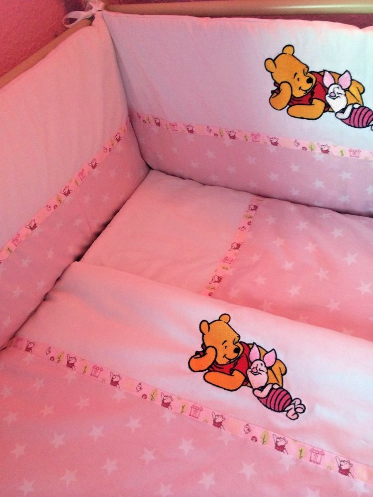 Winnie The Pooh Baby Bedding Set In Pink