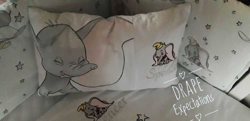 Personalised Dumbo Cot/Cot Bed Set