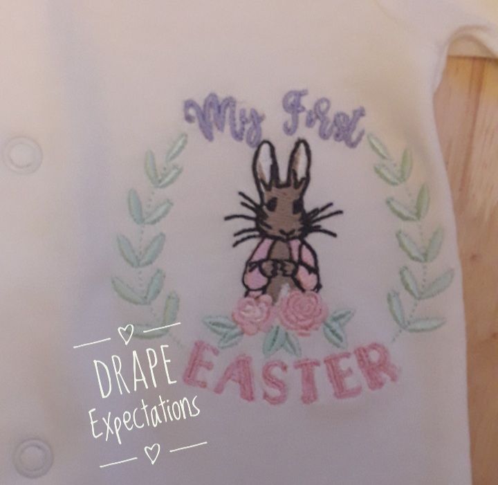 Embroidered Peter Rabbit Easter Sleepsuit