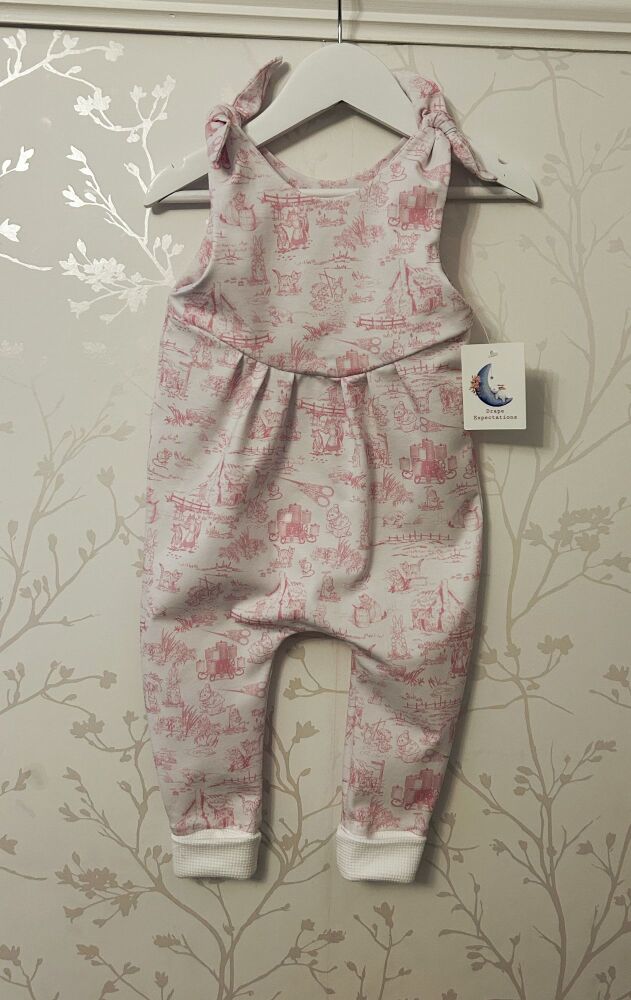 Tie Shoulder Peter Rabbit Toile Romper