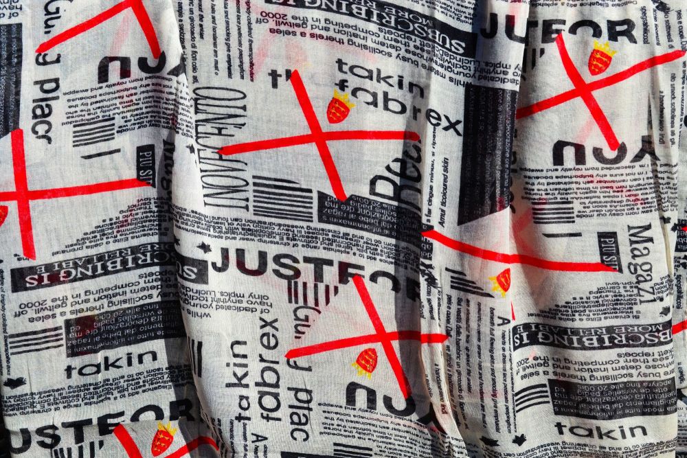 Jersey Flag Newsprint Scarf