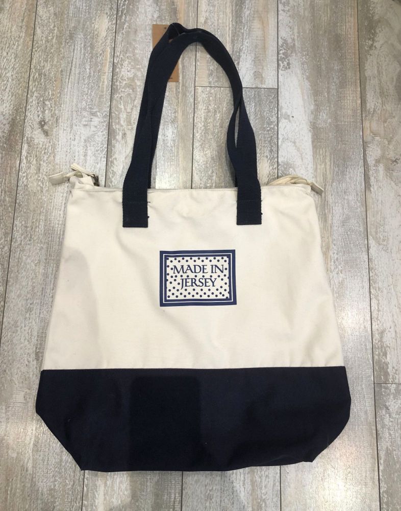 Made in Jersey Canvas Shopper Navy