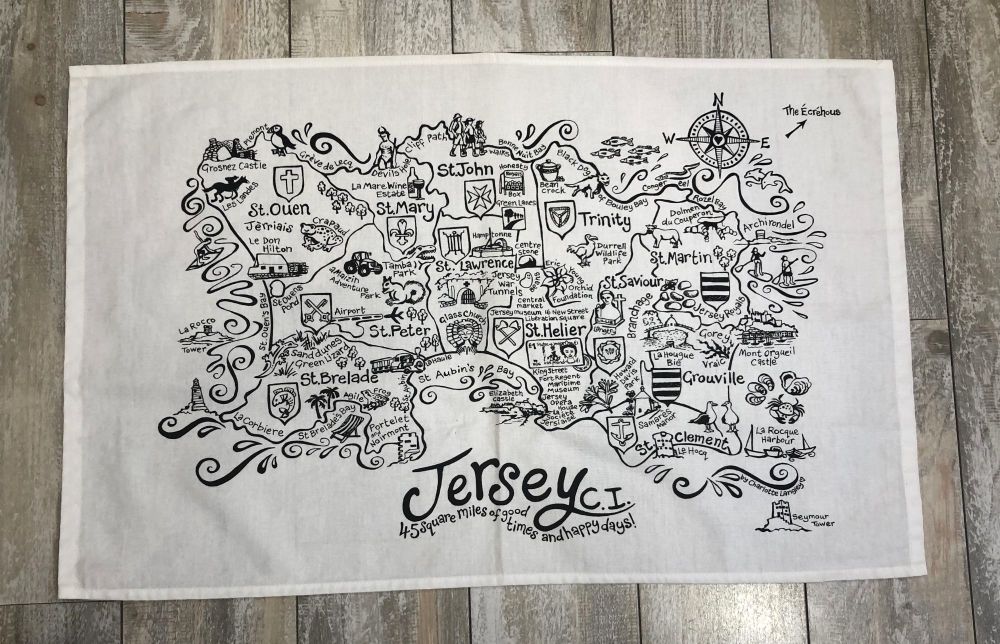 Jersey 45 Square Miles Tea Towel 