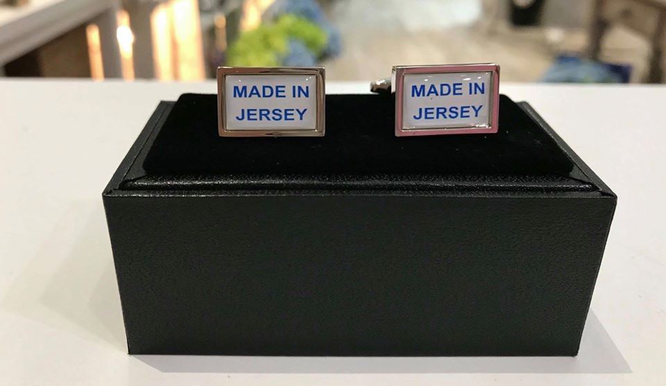 Made in Jersey Blue Cufflink