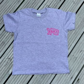 Jersey Map T Shirt Grey/Pink Print 5/6 Years