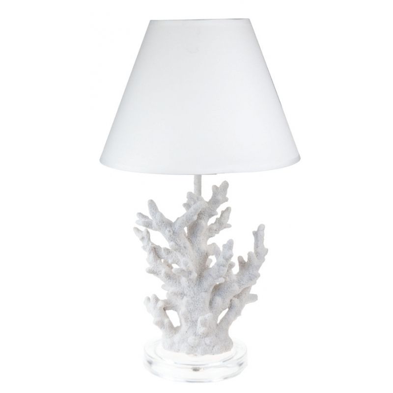 Faux Coral Lamp and Shade