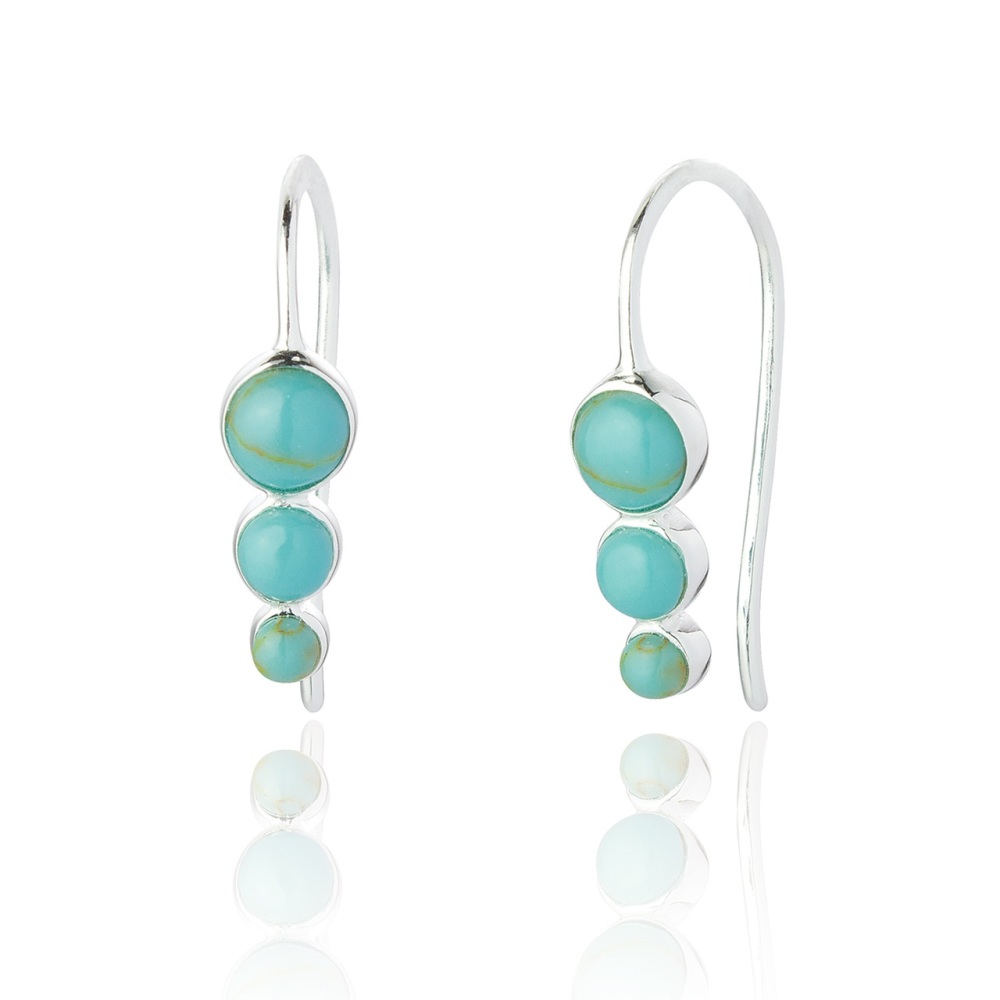 Hama Turquoise Sterling Silver Earrings