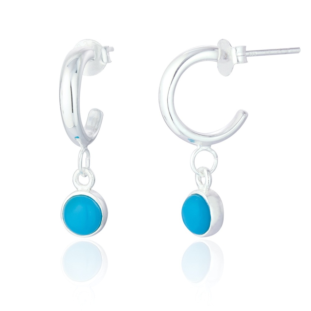 Jemima Turquoise Hoop Earrings