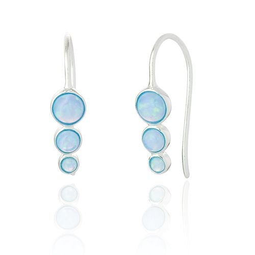 Hama Faux Blue Opal Earrings