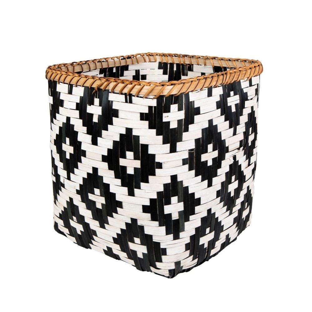 Scandi Boho Geo Bamboo Basket- Click & Collect only