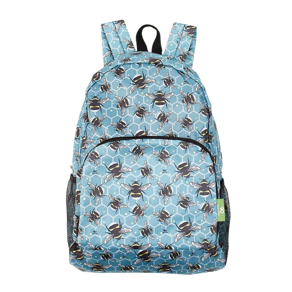 Eco Friendly Blue Bumble Bee Backpack
