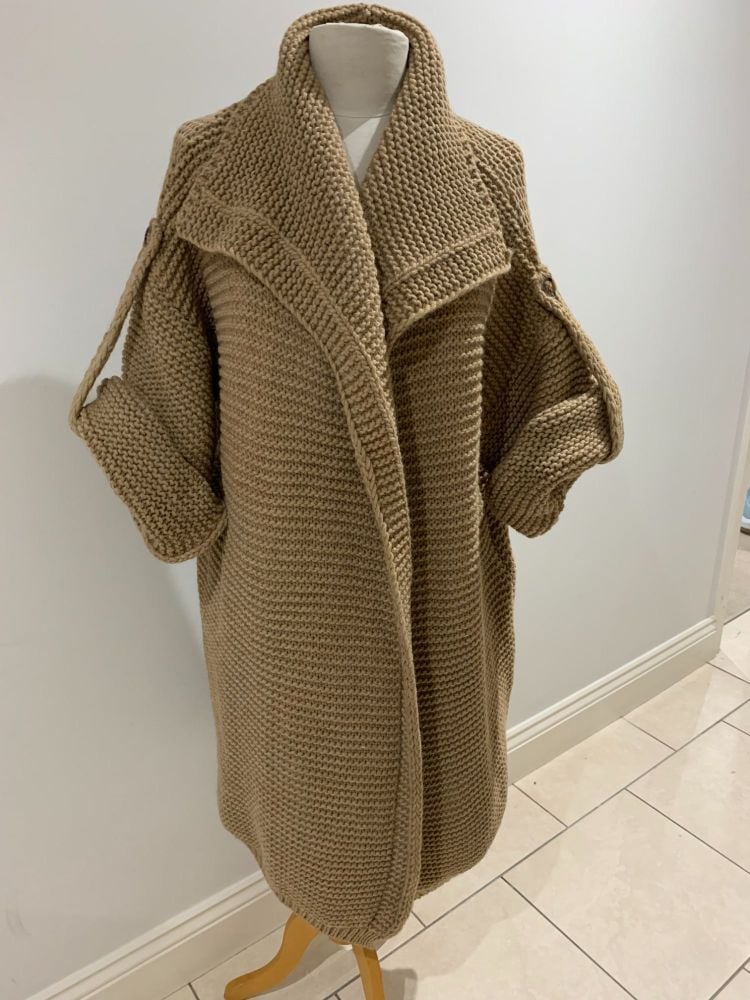 Chunky Oversized Knitted Coat 