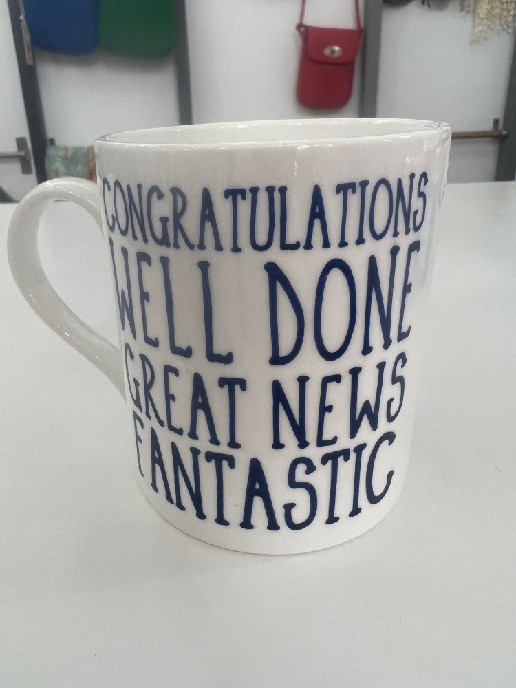 Congratulations Well Done Great News Fantastic Chunky Mug