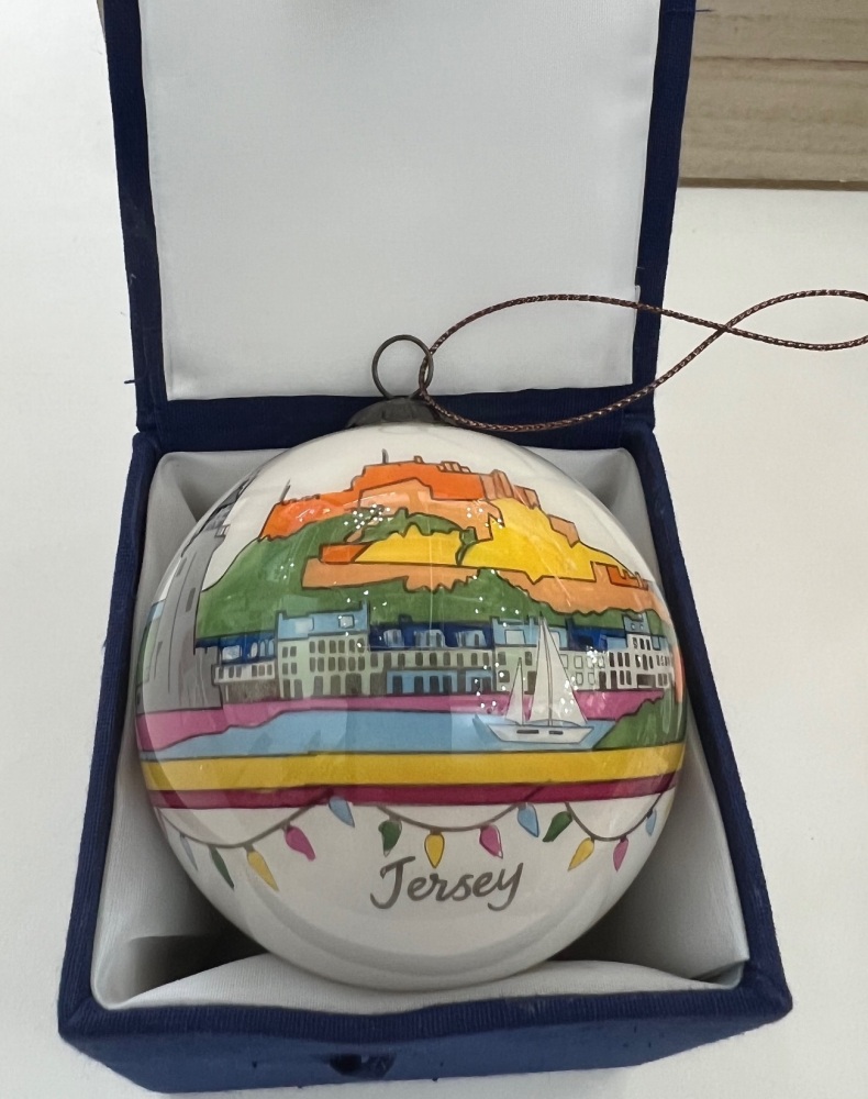 The ROCOCO White Jersey Christmas Bauble