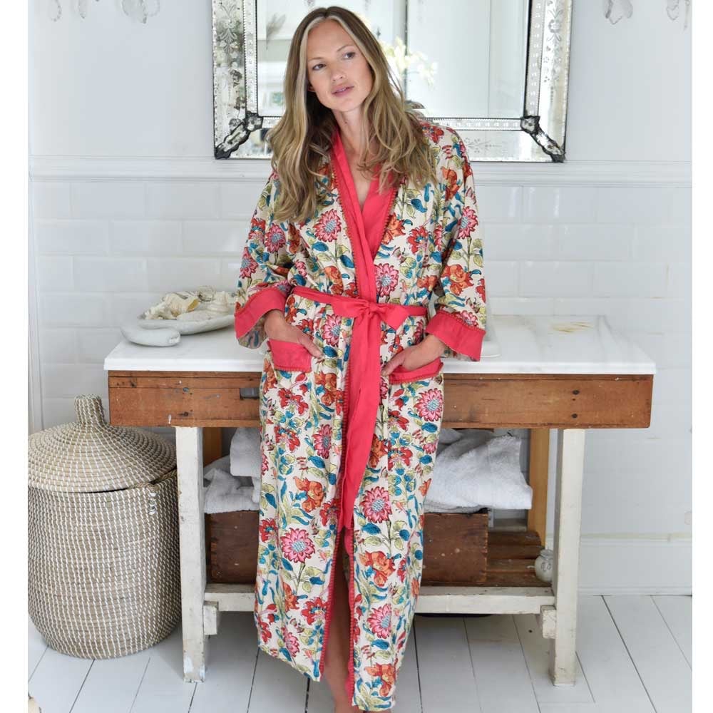 Floral Garden Print Dressing Gown