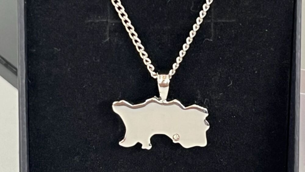 Island Of Jersey Crystal Set Pendant