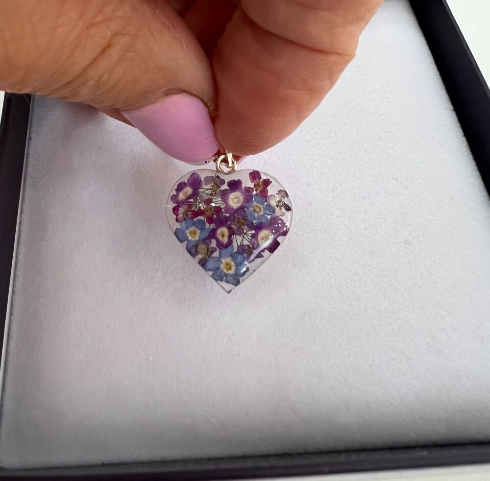 Purple Haze Heart Medium Pendant 925