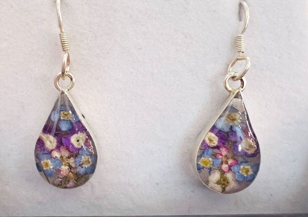 Purple Haze Teardrop Earrings 925